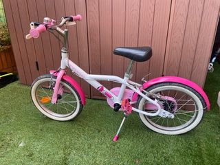 Bici niña Btwin Blanca y Rosa