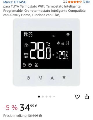 Termostato Inteligente UTTASU WiFi Programable