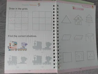 4 Cuadernos de caligrafía mágica para niño, ingles