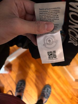 Abrigo Moncler Negro Talla M