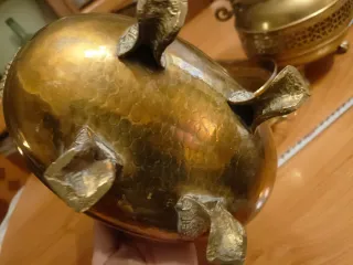 Lote latón antiguas piezas decorativas