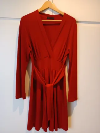 Vestido de punto rojo