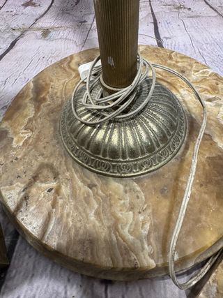 3 Lámparas Vintage bronce y ónix