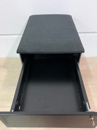 Puf cajonera con ruedas Ofita metalico