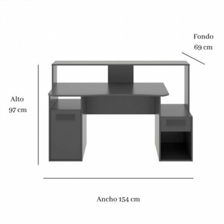 Escritorio Ordenador Gamer. Grafito