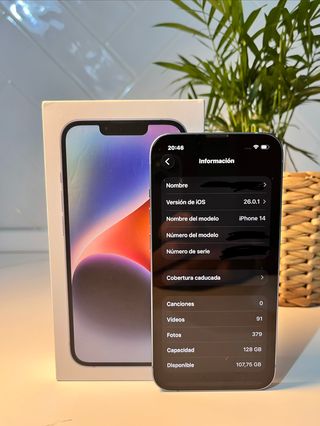 iPhone 14 88% Batería ORIGINAL 128gb Celeste