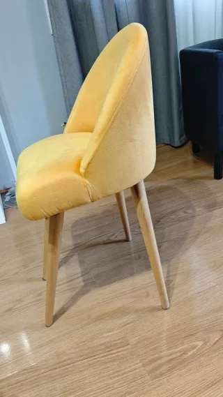 Silla Comedor Tapizada Estilo Escandinavo