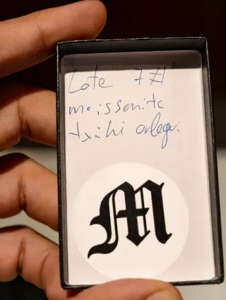 Anillo Moissanita Verde Pequeño Plata