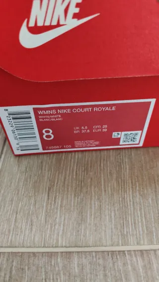 Zapatillas Nike Court Royale Blancas Talla 39