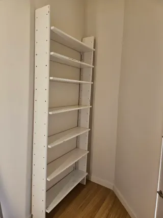 Estantería madera maciza blanca