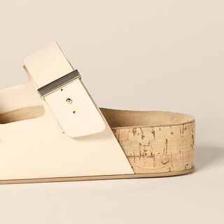 Sandalias Cork Talla 38 Beige con Suela de corcho