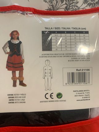 Disfraz Pastora Talla 5-6