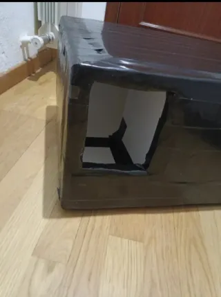 Casa, refugio Impermeable para Gatos Negro.