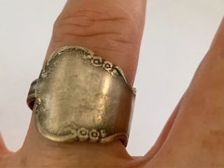 Anillo Cucharilla Plata Ajustable