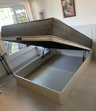 Canapé abatible madera con colchones Viscoelastica