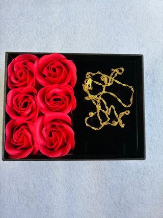 Cadena de oro 18k regalo navidad cajita