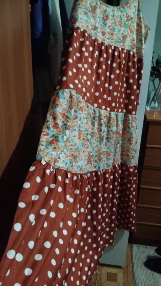 Vestido largo estampado