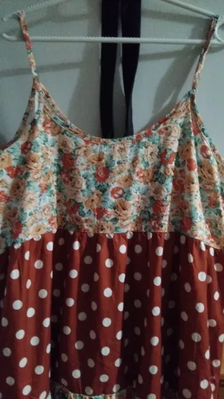 Vestido largo estampado