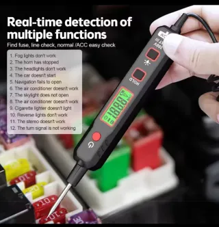 Detector Voltaje CC/CA con Cable Extensb.con pinza