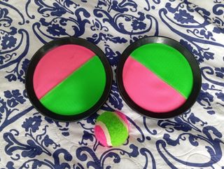 Juego raquetas velcro palas con pelota