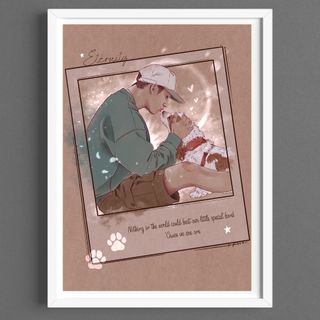 Lámina Dibujo Bang Chan & Berry Stray Kids