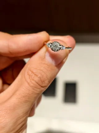 Anillo Moissanita Plata