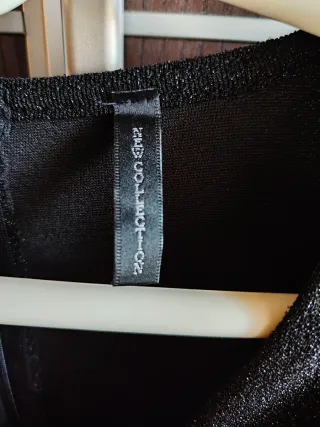 Vestido negro brillante fiesta