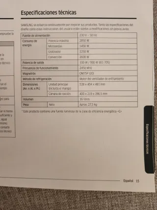 Horno Microondas Samsung