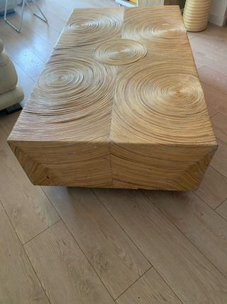 Mesa baja de diseño bambú y acacia