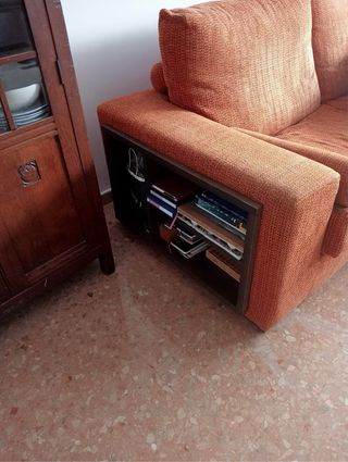 Sofá 3 plazas diseño moderno naranja