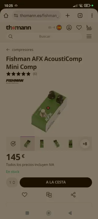 Pedal Fishman AFX Acousticomp Compresor