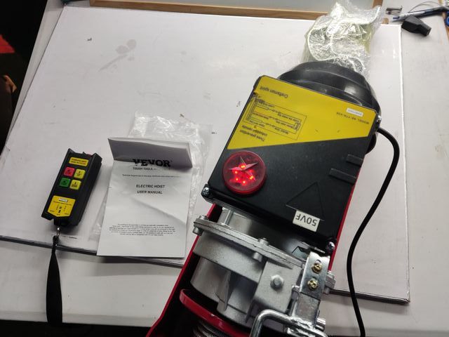 VEVOR Polipasto Eléctrico de Cable 1000kg, 1600 W