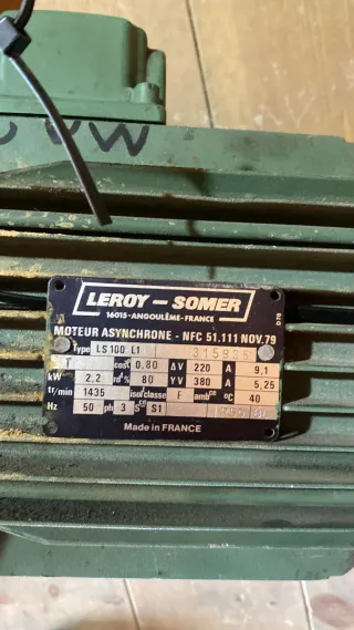 Motor Eléctrico Leroy-Somer Trifásico