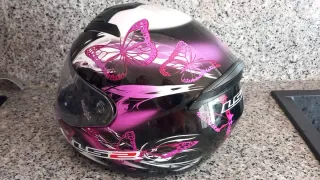 Casco Moto LS2 Mariposa Rosa