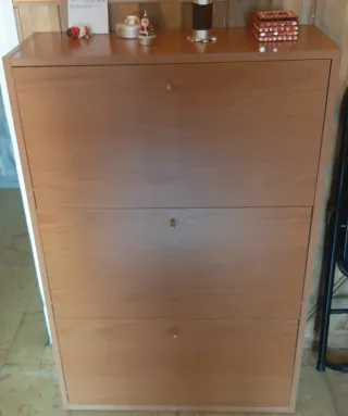 Zapatero 3 estantes madera 100cmx65cmx25cm