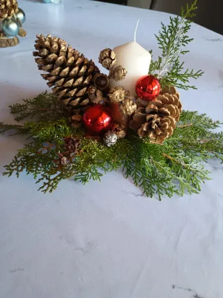 Adorno de mesa centro navideño