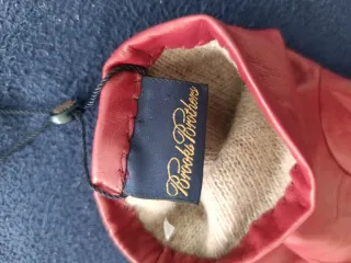 Guantes de piel color rojo/granate