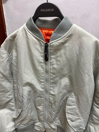 Chaqueta Brocker Bomber Naranja y gris Talla S/M