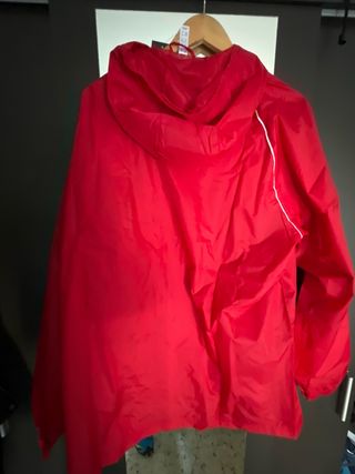 Chubasquero Adidas Rojo Talla XXL con capucha