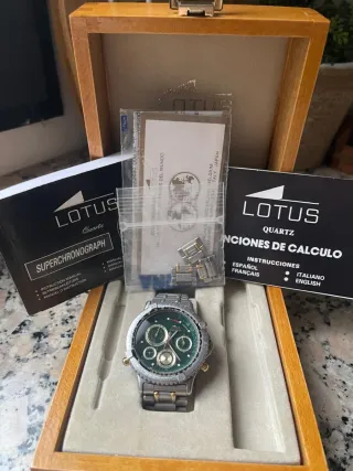 Orologio Lotus Vintage Dorato e Verde