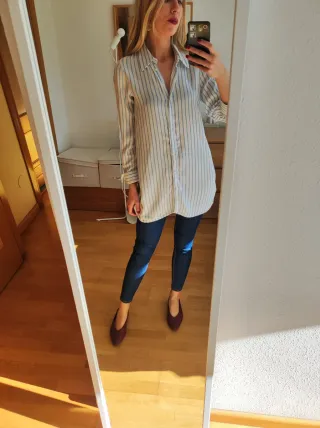 Camisa larga a rayas
