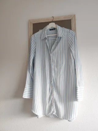 Camisa larga a rayas