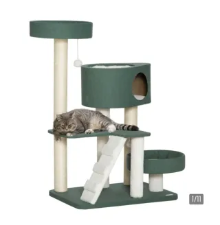 Árbol Rascador Torre Gatos PawHut Cueva