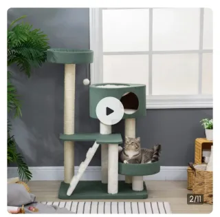 Árbol Rascador Torre Gatos PawHut Cueva