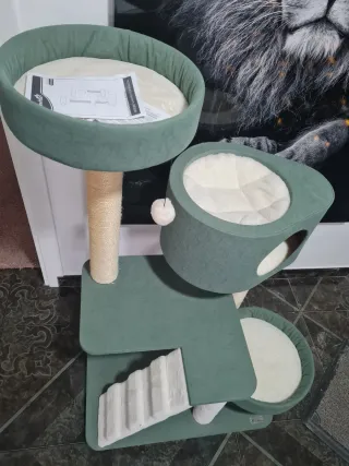 Árbol Rascador Torre Gatos PawHut Cueva