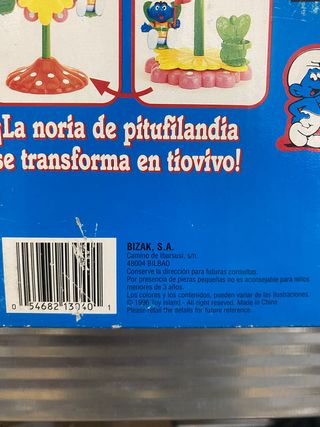 Los Pitufos Figura y 2 Juegos en 1 Bizak 1996
