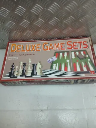 Juego de mesa Deluxe Chess + Backgammon