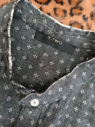 Camicia uomo Y TWO fantasia grigia