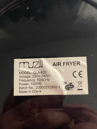 Freidora de aire 3L 6 programas