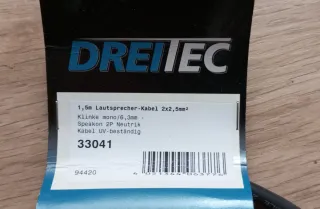 Cable DREI TEC Jack a Speakon